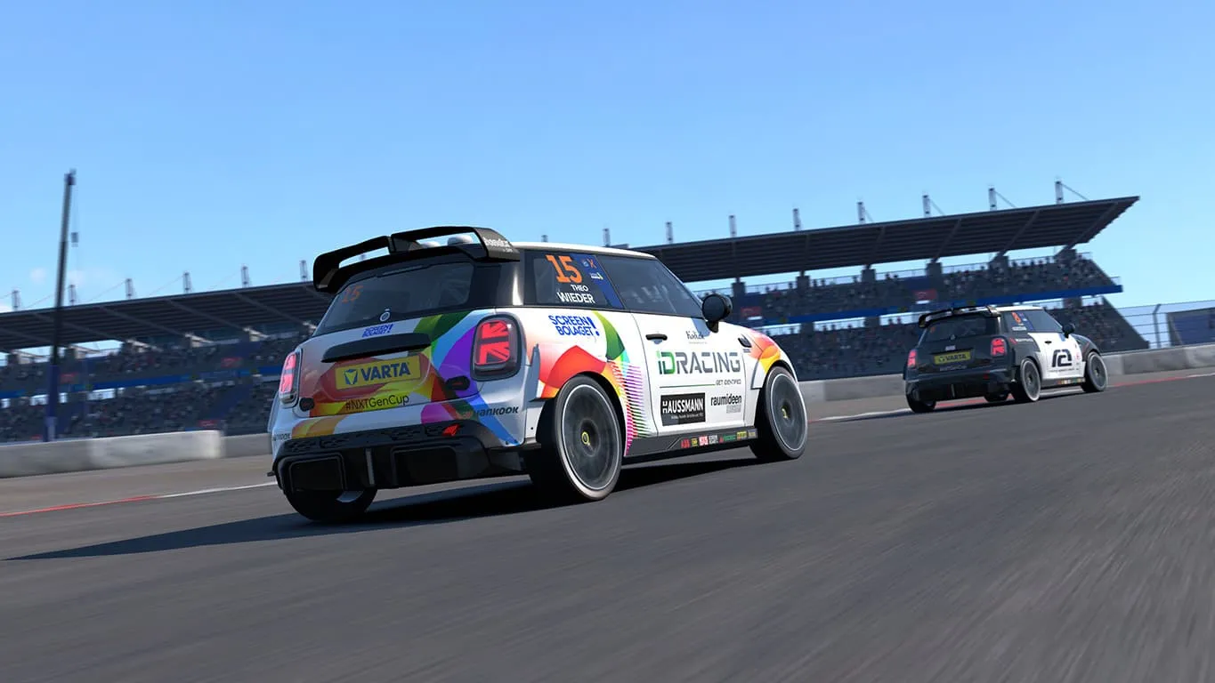 LRT NXT1 electric cup car in RaceRoom Q1 2026 — first all-electric tin-top racer